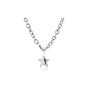 Trendy Fashion Star Necklace 18k Gold Plated Stainless Steel Classic Polished Star Pendant Necklace