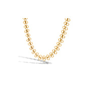 Women Clover Necklace 18K PVD Gold Plated Filigree Cutout Adjustable Vintage Jewelry Choker Necklace Minimalist Gift